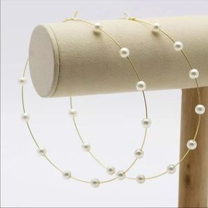Bohemian Pearl Hoop earrings